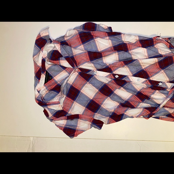 Rock&Republic Belted Button Down Midi Dress size XXL. Tartan red. - Picture 7 of 12